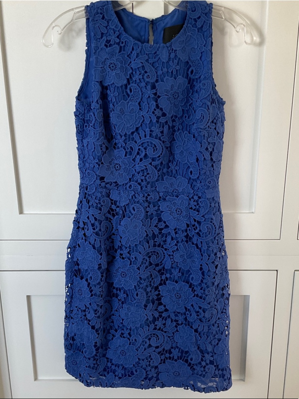 J. Crew Cobalt Blue Floral Lace Dress